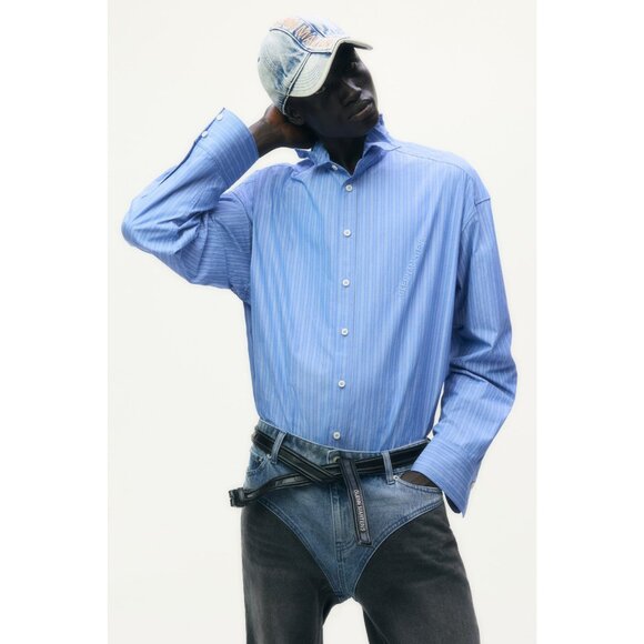 NWT Glenn Martens x H&M Wire Boning Poplin Shirt sz XL - Picture 3 of 7